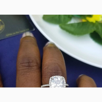 Bold Pure 925 Sterling Silver Engagement Ring