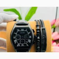 New Stock Alert !! Cartier Chronograph Leather Watch