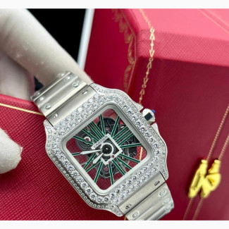 Cartier Skeleton Face Chain With Ice Watch