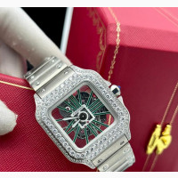 Cartier Skeleton Face Chain With Ice Watch