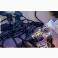 Water Resistant String Lights With 16pcs Globe Clear Bulbs