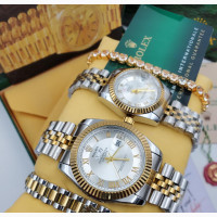 Rolex Ice Couple Set Watch, Bracelet and Box