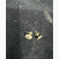 18K Solid Gold Pin Earring - Brand New