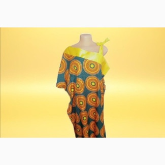 Ankara One Shoulder Bubu Gown