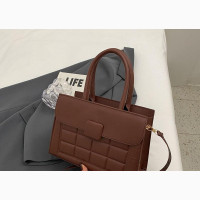 Quality Trendy Tote Hand Bag Solid PU Leather