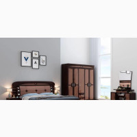 Foreign Simple Bed With Dressing Mirror