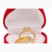 Luxury Gold Plated Wedding Rings - Brand New