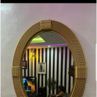 Gold Designer Mirror Glass