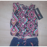 Limited Too Baby-Girls#039; Printed Tie Hem Top Denim Shorts