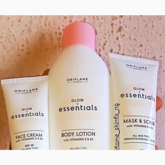 Glow Essential Face Cream, Face Mask Scrub and Body Lotion