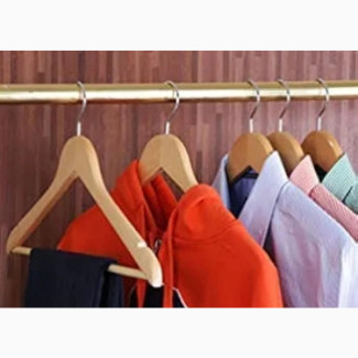 10pcs Wooden Suit Hangers - Premium Wood With N Swivel Hook