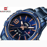 NAVIFORCE Luxury Waterproof Calendar Luminous Blue Watch