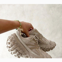Quality Balenciaga Beige Bouncer Sneakers