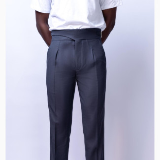 High Waist and Low Waist Band Beltless Pant With Tux