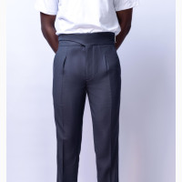 High Waist and Low Waist Band Beltless Pant With Tux