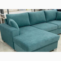 L Shaped Turquoise Blue Sofa