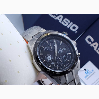 Casio Edifice Men#039;s Black Tone Chronograph Wristwatch