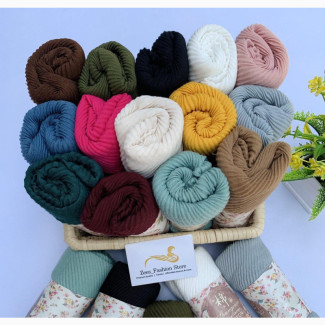 Cotton Pleated Scarf