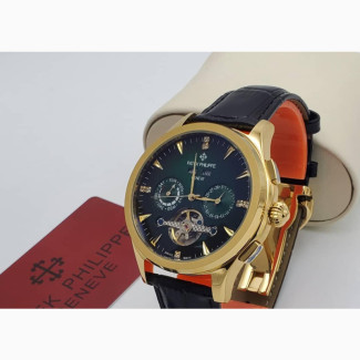 Patek Philippe Automatic Chronograph Gold Leather Watch