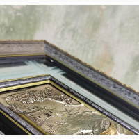 Vintage Italian 3D Silver Wall Art Frame