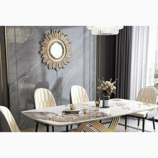 Luxurious Marble Dining Table With 6 Chairs - Home Interiors