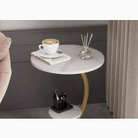 Faux Marble Side Stool