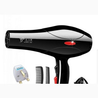 Hair Dryer With 4 Components - Black and Red - 2200w
