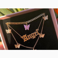 Multi-Layered Butterfly Necklace