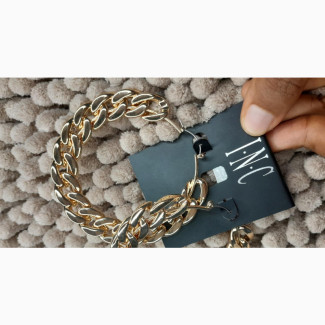 Gold Chain Link Hook Earrings