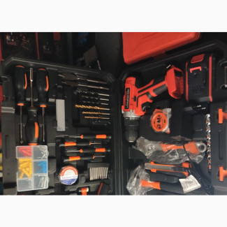 Professional Tools Set With Cordless Drill