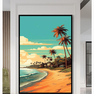 Hd Nature Lakeside Digital P/Painting Wall Art