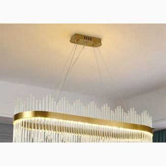 Minimalist Crystal Chandeliers Gold Led