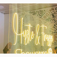 Neon Lite and Barcode Table Top Signage