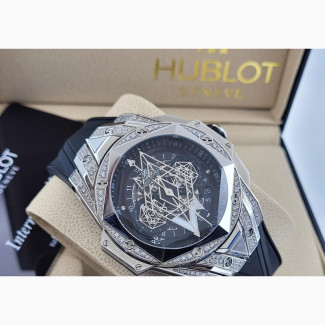 Hublot Ice Head Silver Rubber Strap Watch