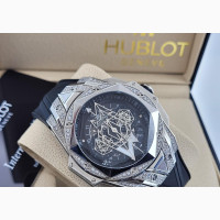 Hublot Ice Head Silver Rubber Strap Watch