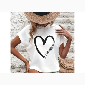 Short Sleeve Hoodie Sweat Top for Women