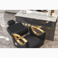 Gold and Back Barbing Chair