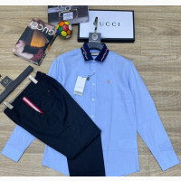 Gucci Men#039;s Luxury Trouser and Shirt Combo for Sale