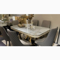 Marble Dining Table with 6 Chairs - Standard Brand