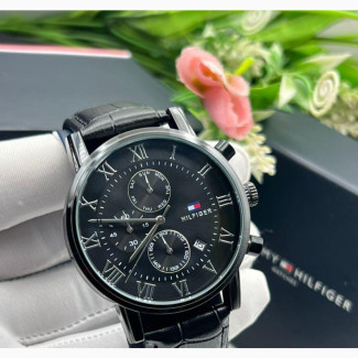 Unique Mens Genuine Leather Tommyhilfiger Chronograph Watch
