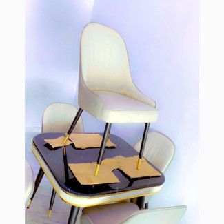 Set of Marble Dinning by 4