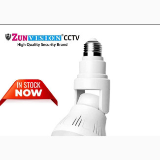 ZunVision 3MP Screw Bulb 360 Panoramic Wireless Camera+Two Way Audio