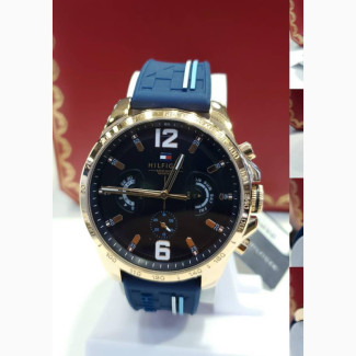 Tommy Hilfiger Robber Watch - Brand New - White/Blue - Quartz - Analog - Men#039;s