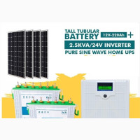 2.5kva Inverter + Solar + 2 Tubular Battery