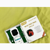 W26 Pro Max Ultra 8 Smart Watch with TWS Earbuds - Brand New