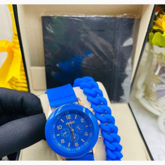 Stylish Kimio Rubber Watch + Bracelet Combo