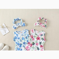 Summer Baby Girl Bodysuit and Headband Outfits Set 369548565
