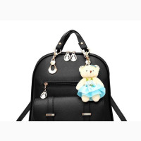 Ladies Backpack Handbag for Women Purse Satchel - Black