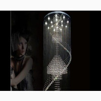 Rain Dropping Pendant Chandelier Light - 10ft Tall, Luxury Lighting