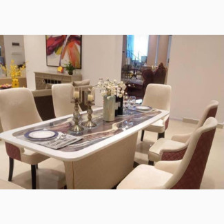Marble Dining Table with 6 Chairs - Stylish and Affordable